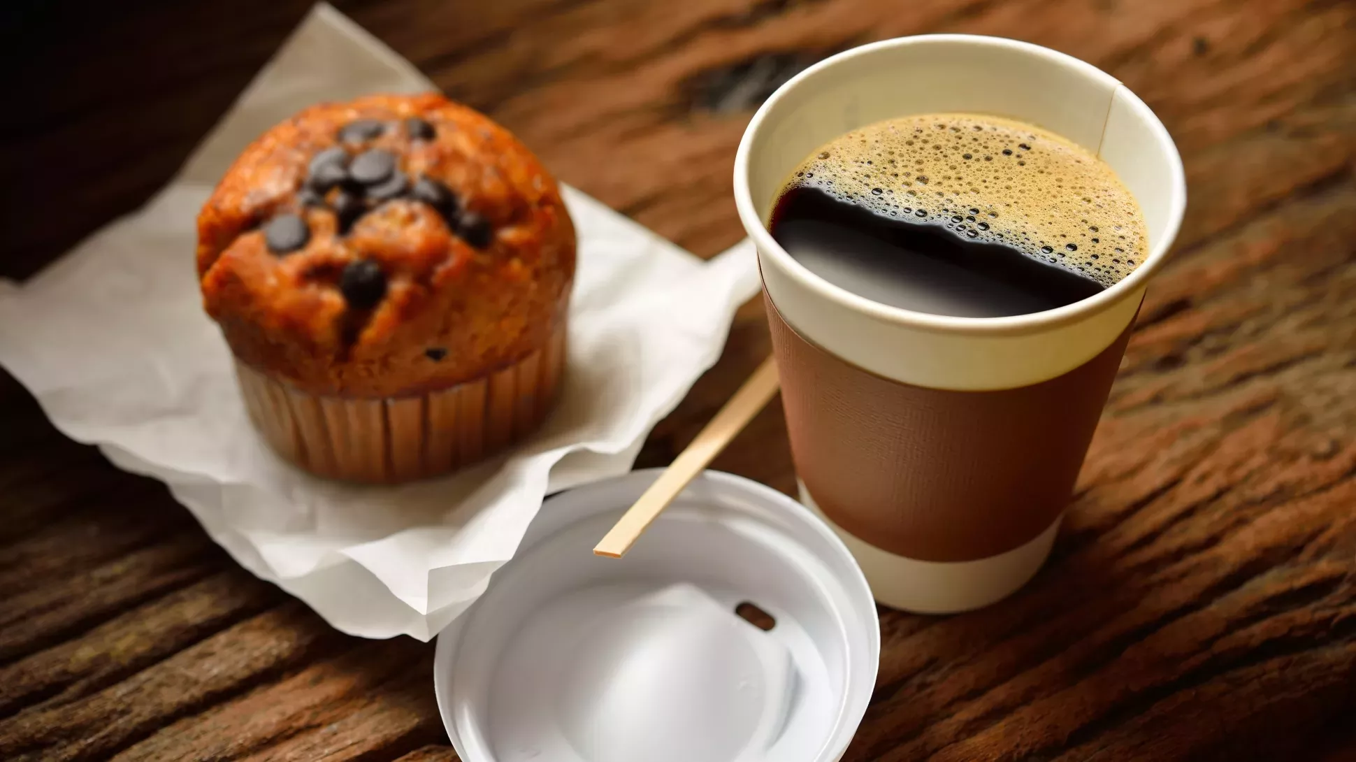 Victoria Gate food and drink A muffin and a cup of coffee