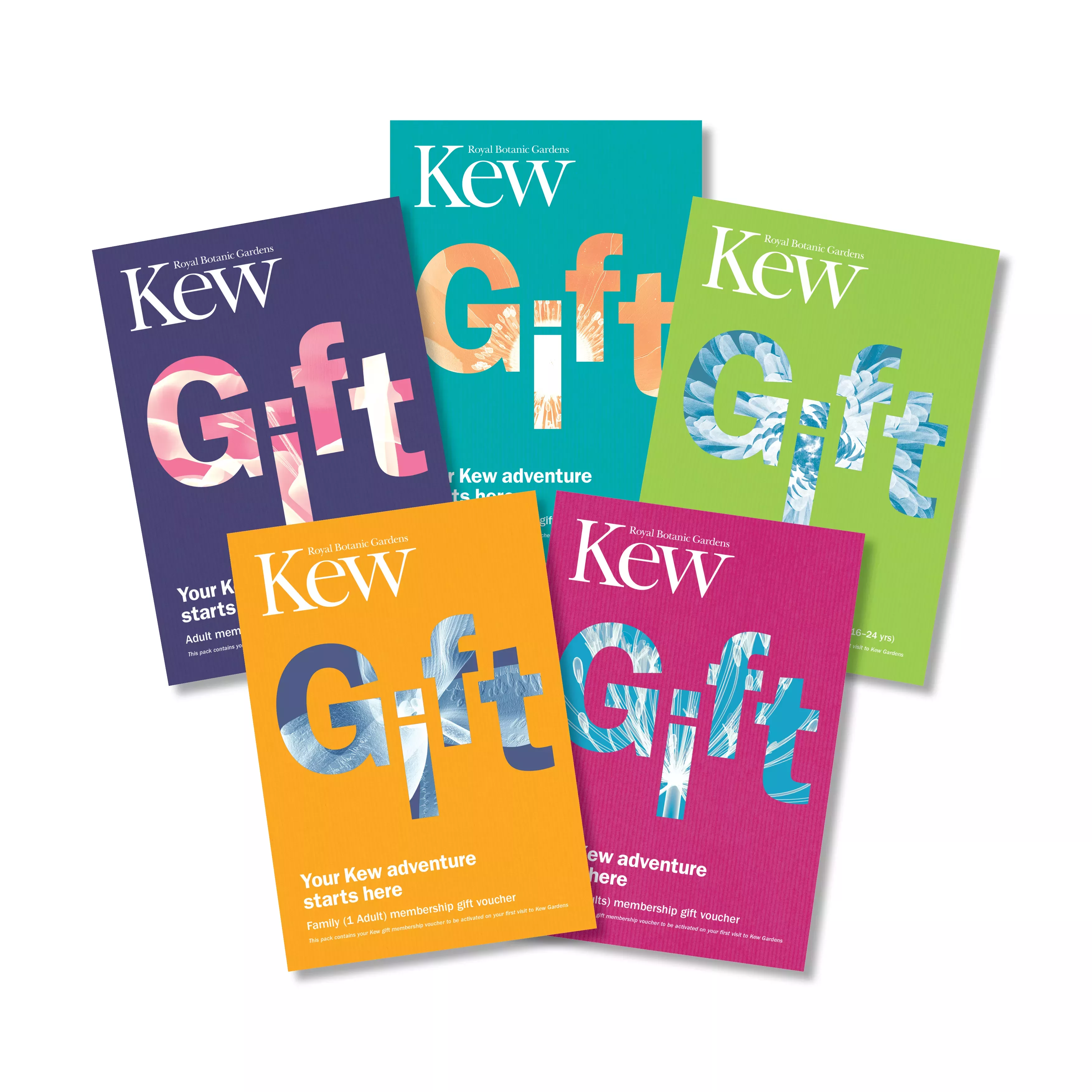 Gift membership pack © RBG Kew Multi-coloured gift membership pack for Kew