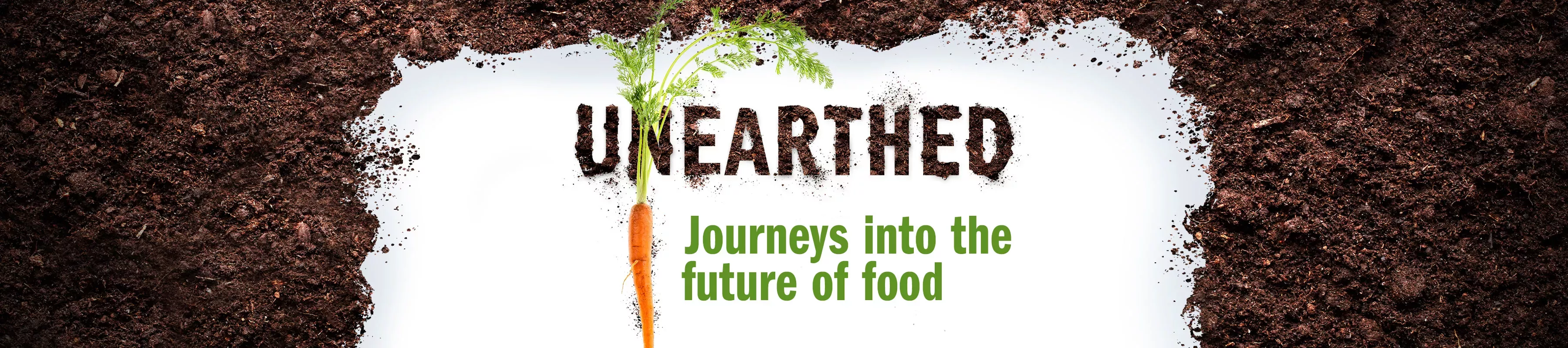 Unearthed: Journeys into the future of food Logo for Kew podcast Unearthed: Journeys into the future of food